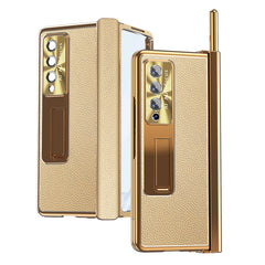 Litchi Pattern Magnetic Shell Film Integrated Shockproof Phone Case