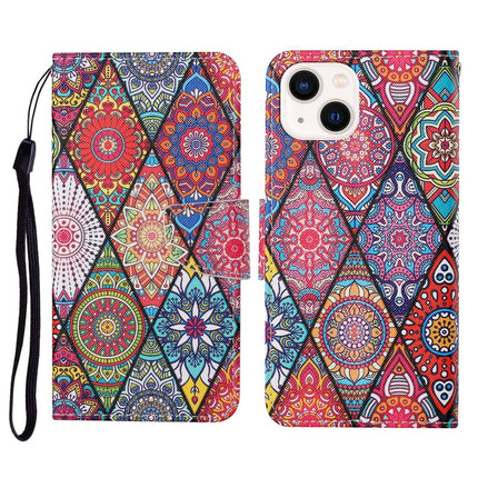 3D Colored Drawing Flip Leather Phone Case, For iPhone 14 Plus