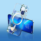 For iPhone 14 Pro Max / Blue Flower