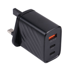 AR-892 3 in 1 QC3.0 PD20W USB + USB-C / Type-C Wall Travel Charger, EU Plug, UK Plug