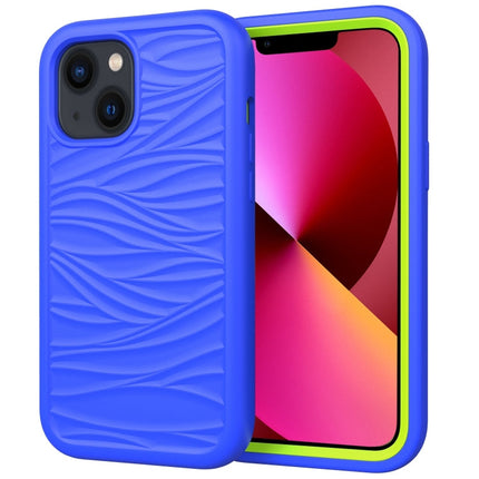 Wave Pattern 3 in 1 Silicone + PC Shockproof Phone Case, For iPhone 14, For iPhone 14 Plus, For iPhone 14 Pro