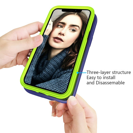 Wave Pattern 3 in 1 Silicone + PC Shockproof Phone Case, For iPhone 14 Pro Max