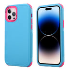 For iPhone 14 Pro Max / Sky Blue+Rose Red