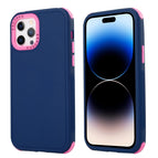 For iPhone 14 Pro Max / Royal Blue+Rose Red