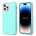 For iPhone 14 Pro Max / Gray Green+Pink