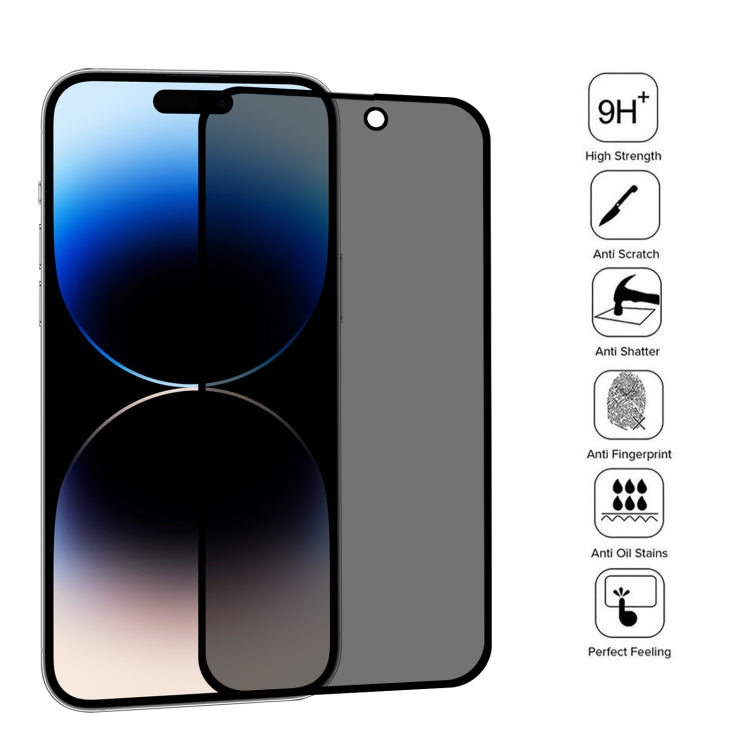 25 PCS Anti-peeping Plasma Oil Coated High Aluminum Wear-resistant Tempered Glass Film, For iPhone 14 Pro (25 PCS), For iPhone 14 Pro Max (25 PCS)