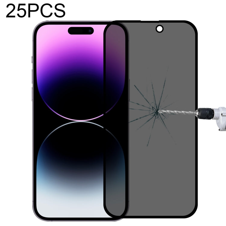 25 PCS Anti-peeping Plasma Oil Coated High Aluminum Wear-resistant Tempered Glass Film, For iPhone 14 Pro (25 PCS), For iPhone 14 Pro Max (25 PCS)