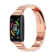 Mijobs Bamboo Stainless Steel Metal Watch Band, For Huawei Band 6 / Honor Band 6