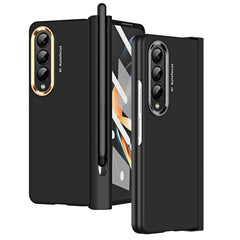 Skin Feel Two-color Contact Lens Hinge Flip Phone Case with Pen Slot, For Samsung Galaxy Z Fold4