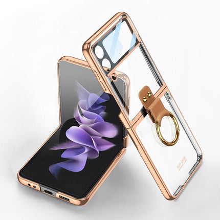 GKK Integrated Electroplating Phone Case with Ring, For Samsung Galaxy Z Flip4