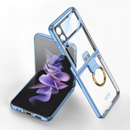 GKK Integrated Electroplating Phone Case with Ring, For Samsung Galaxy Z Flip4