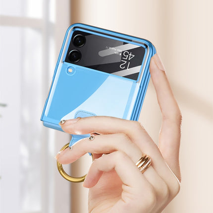 GKK Integrated Electroplating Phone Case with Ring, For Samsung Galaxy Z Flip4
