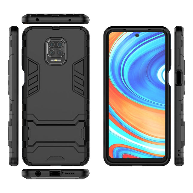PC + TPU Shockproof Protective Case with Holder, For Xiaomi Redmi Note 9 Pro Max, For Xiaomi Redmi Note 9S