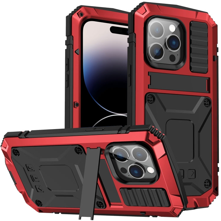 R-JUST Shockproof Waterproof Dust-proof Case with Holder, For iPhone 14 Pro, For iPhone 14 Pro Max, For iPhone 14, For iPhone 14 Plus