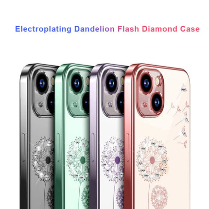 Electroplating Diamond Dandelion TPU Phone Case, For iPhone 14 Pro Max