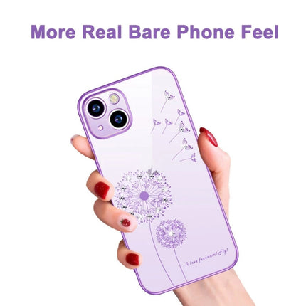 Electroplating Diamond Dandelion TPU Phone Case, For iPhone 14 Pro Max