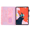 For iPad Pro 11 (2020) Marble Style Cloth Texture Tablet PC Protective Leather Case with Bracket & Card Slot