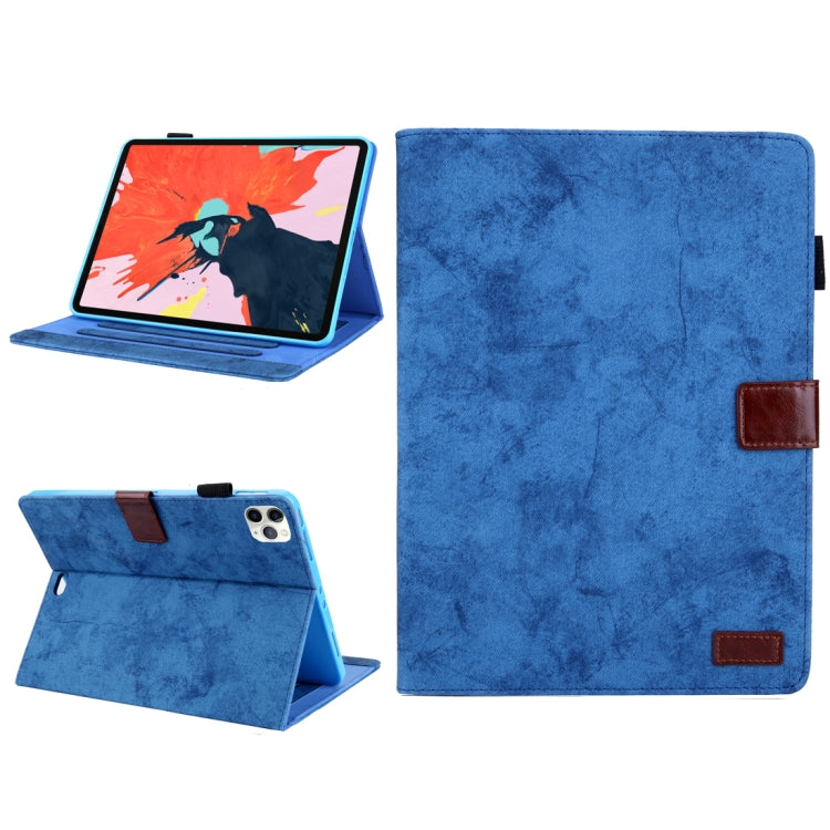 For iPad Pro 11 (2020) Marble Style Cloth Texture Tablet PC Protective Leather Case with Bracket & Card Slot