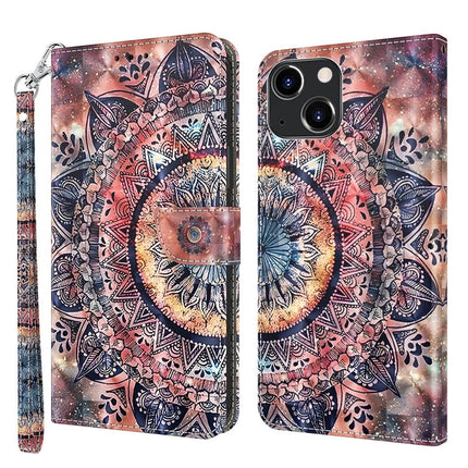 3D Painted Leather Phone Case, For iPhone 14, For iPhone 14 Plus, For iPhone 14 Pro