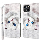For iPhone 14 Plus / Reflection White Cat