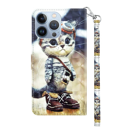 3D Painted Leather Phone Case, For iPhone 12 / 12 Pro, For iPhone 12 Pro Max, For iPhone 11