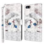 For iPhone SE 2022 / SE 2020 / 8 / 7 / Reflection White Cat