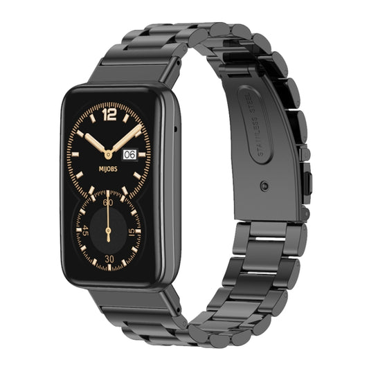Mijobs Three-bead Metal Stainless Steel Watch Band, For Xiaomi Mi Band 7 Pro