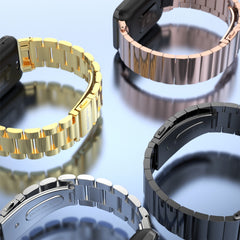 Mijobs Three-bead Metal Stainless Steel Watch Band, For Xiaomi Mi Band 7 Pro