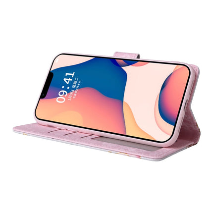 Bronzing Painting RFID Leather Case, For iPhone 14, For iPhone 14 Plus, For iPhone 14 Pro, For iPhone 14 Pro Max