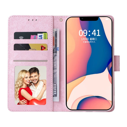 Bronzing Painting RFID Leather Case, For iPhone 14, For iPhone 14 Plus, For iPhone 14 Pro, For iPhone 14 Pro Max