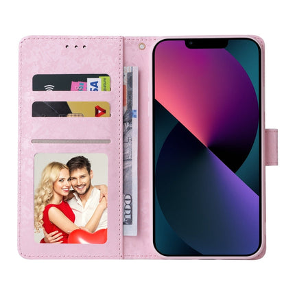 Bronzing Painting RFID Leather Case, For iPhone 13 mini, For iPhone 13, For iPhone 13 Pro, For iPhone 13 Pro Max