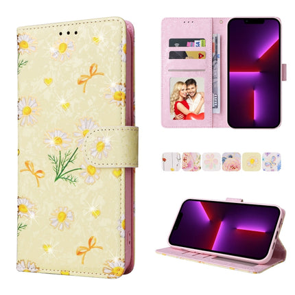 Bronzing Painting RFID Leather Case, For iPhone 13 mini, For iPhone 13, For iPhone 13 Pro, For iPhone 13 Pro Max