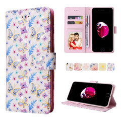 Bronzing Painting RFID Leather Case, For iPhone X / XS, For iPhone 7 Plus / 8 Plus, For iPhone SE 2022 / SE 2020 / 7 / 8