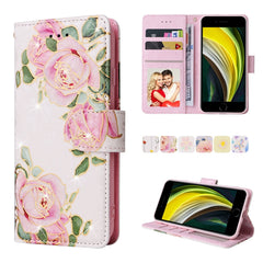 Bronzing Painting RFID Leather Case, For iPhone X / XS, For iPhone 7 Plus / 8 Plus, For iPhone SE 2022 / SE 2020 / 7 / 8