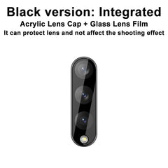 imak Integrated Rear Camera Lens Tempered Glass Film with Lens Cap Black Version