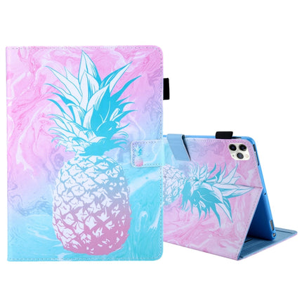 For iPad Pro 11 (2020) & (2018) Painted Pattern Tablet PC Protective Leather Case with Bracket & Card Slot & Photo Holder, Elephant Rabbit, Blue Pink Pineapple, Red Flower Pink Butterfly, Rose Flower, Red Flower Blue Butterfly, Pear Flower�������������...