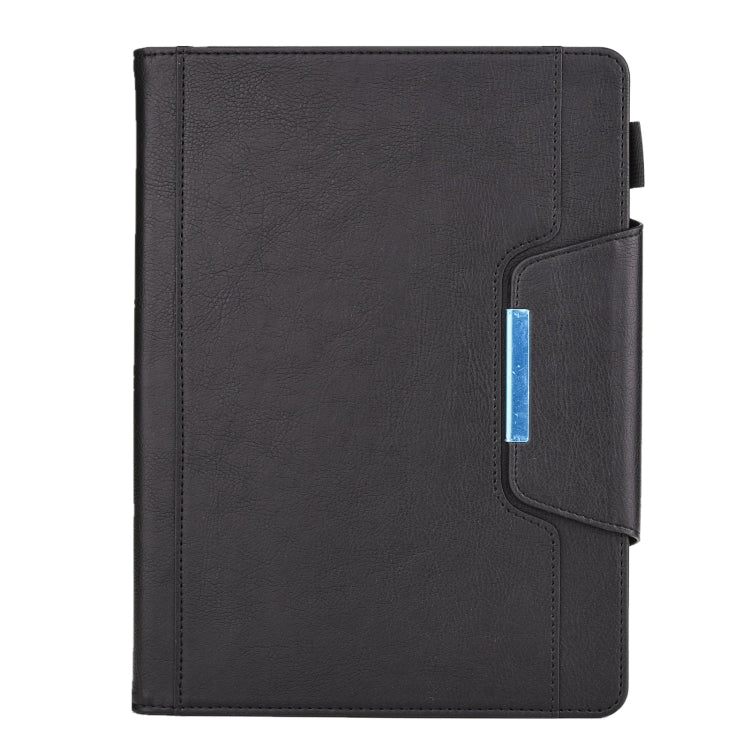 For iPad Pro 11 (2020) & (2018) Big Metal Button Business Tablet PC Protective Leather Case with Bracket & Card Slot & Photo Holder & Wallet