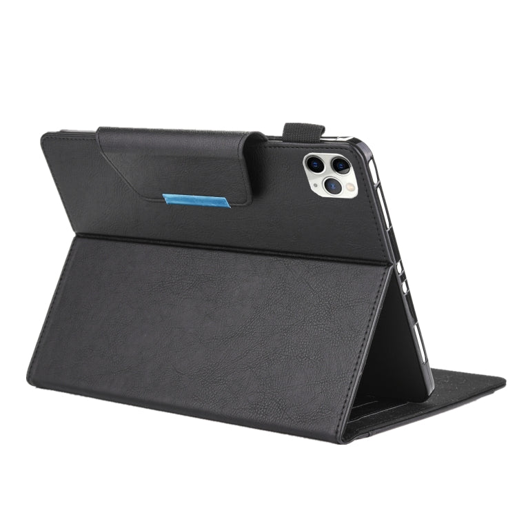 For iPad Pro 11 (2020) & (2018) Big Metal Button Business Tablet PC Protective Leather Case with Bracket & Card Slot & Photo Holder & Wallet