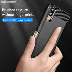 Brushed Texture Carbon Fiber TPU Phone Case