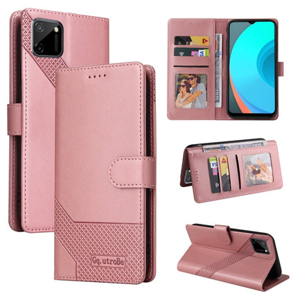 GQUTROBE Skin Feel Magnetic Leather Phone Case, For Realme 8, For Realme C11, For Realme C15, For Realme C20