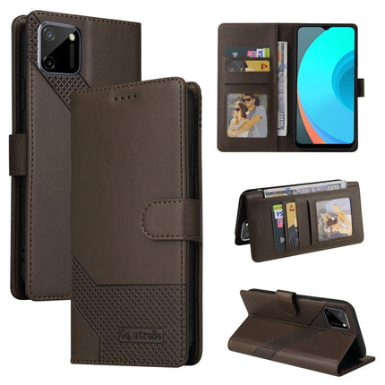 GQUTROBE Skin Feel Magnetic Leather Phone Case, For Realme 8, For Realme C11, For Realme C15, For Realme C20