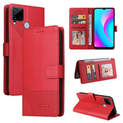 GQUTROBE Skin Feel Magnetic Leather Phone Case, For Realme 8, For Realme C11, For Realme C15, For Realme C20