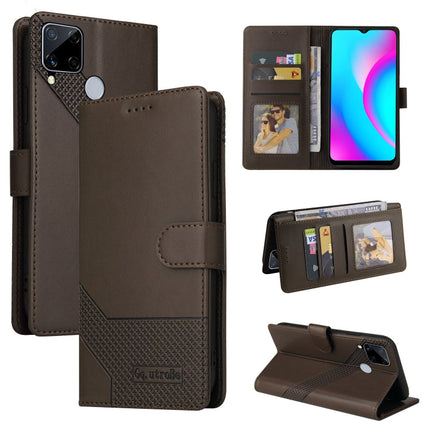 GQUTROBE Skin Feel Magnetic Leather Phone Case, For Realme 8, For Realme C11, For Realme C15, For Realme C20