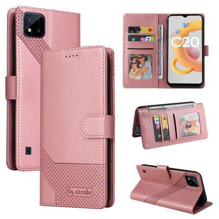GQUTROBE Skin Feel Magnetic Leather Phone Case, For Realme 8, For Realme C11, For Realme C15, For Realme C20