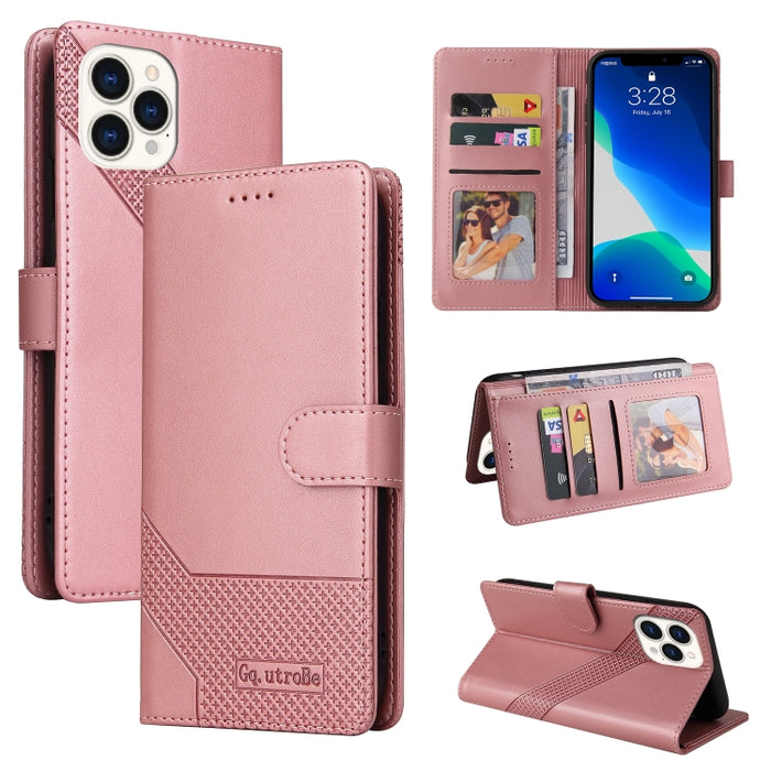 GQUTROBE Skin Feel Magnetic Leather Phone Case, For iPhone 13 Pro Max, For iPhone 13 Pro, For iPhone 13, For iPhone 13 mini