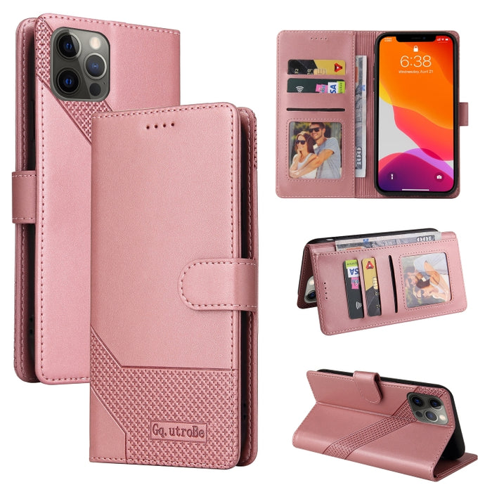 GQUTROBE Skin Feel Magnetic Leather Phone Case, For iPhone 12 Pro Max, For iPhone 12 / 12 Pro, For iPhone 12 mini, For iPhone 11 Pro Max