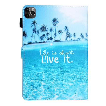 For iPad Pro 11 (2020) & (2018) Painted Pattern Tablet PC Protective Leather Case with Bracket & Card Slot & Photo Holder, Beach, Fantasy Butterfly, Beautiful Bubbles, Never Stop, Beautiful Starry Sky, Two Black Cats, Sparkling Sand, Golden Butterfly��...