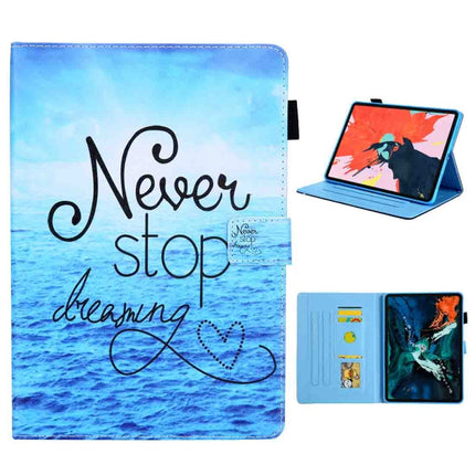 For iPad Pro 11 (2020) & (2018) Painted Pattern Tablet PC Protective Leather Case with Bracket & Card Slot & Photo Holder, Beach, Fantasy Butterfly, Beautiful Bubbles, Never Stop, Beautiful Starry Sky, Two Black Cats, Sparkling Sand, Golden Butterfly��...