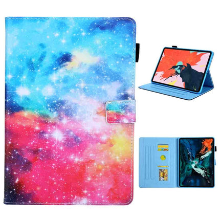 For iPad Pro 11 (2020) & (2018) Painted Pattern Tablet PC Protective Leather Case with Bracket & Card Slot & Photo Holder, Beach, Fantasy Butterfly, Beautiful Bubbles, Never Stop, Beautiful Starry Sky, Two Black Cats, Sparkling Sand, Golden Butterfly��...
