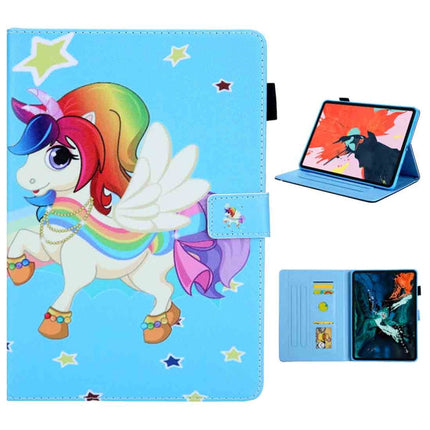 For iPad Pro 11 (2020) & (2018) Painted Pattern Tablet PC Protective Leather Case with Bracket & Card Slot & Photo Holder, Beach, Fantasy Butterfly, Beautiful Bubbles, Never Stop, Beautiful Starry Sky, Two Black Cats, Sparkling Sand, Golden Butterfly��...